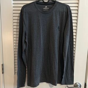 Adidas Gray Long Sleeve Tee Classic Crew Neck